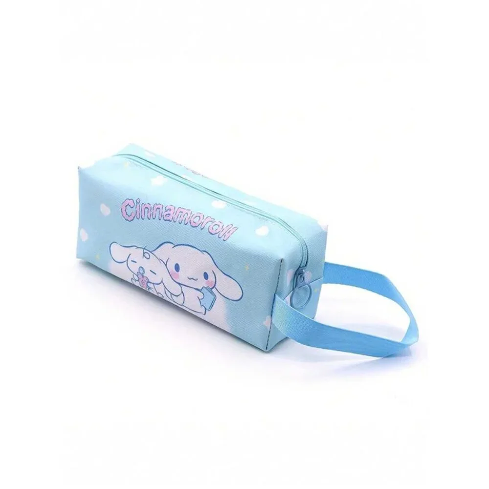 New Anime PU Large Capacity Pencil Case Stationery Box Kitty Cat Storage Bag